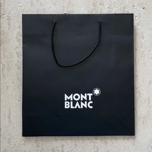 Assorted Mont Blanc shopping bags